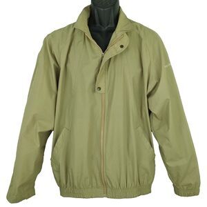 Sergio Tacchini Vintage 90s Men's MED Full Zip Tan Windbreaker Jacket